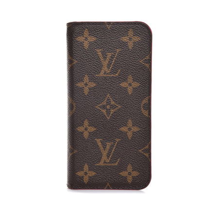 Louis Vuitton Monogram iPhone X Folio Case in Rose Pop 1 of 15