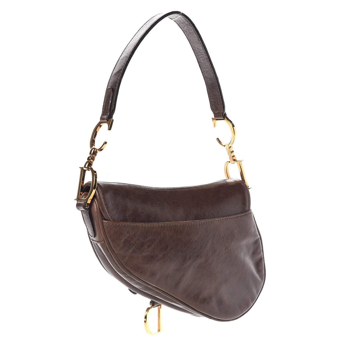 Calfskin Mini Saddle Bag Brown