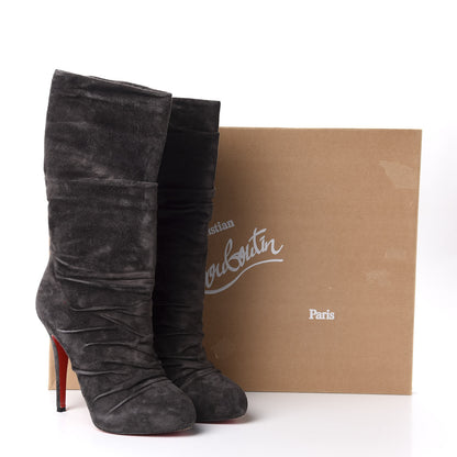 Christian Louboutin Veau Velours Piros 120 Boot 38 Africa 10 of 10