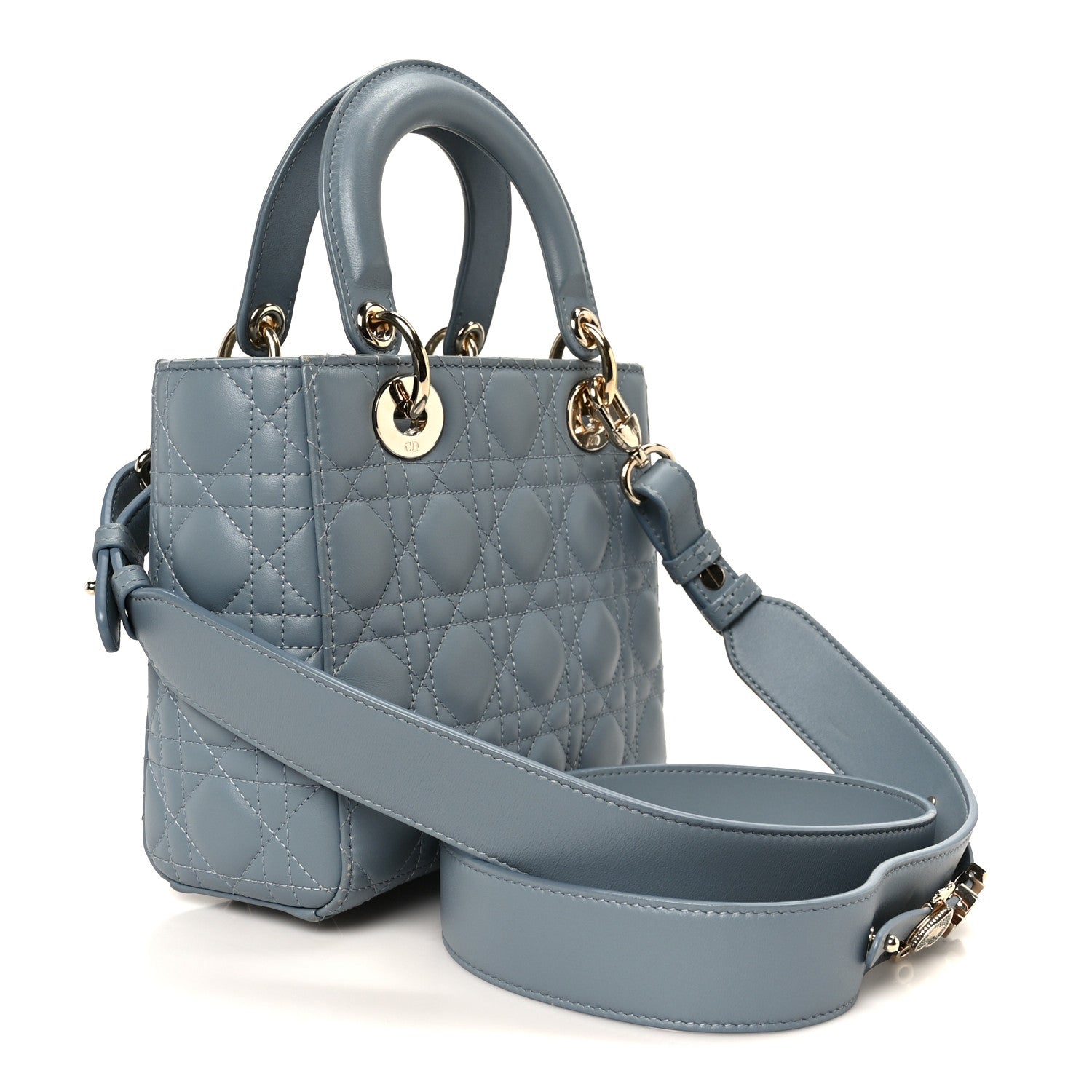 Christian Dior Lambskin Cannage Small My ABCDior Lady Dior Cloud Blue 3 of 10