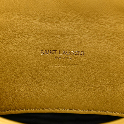 Saint Laurent Lambskin Monogram Loulou Puffer Pouch Clutch Yellow 10 of 13