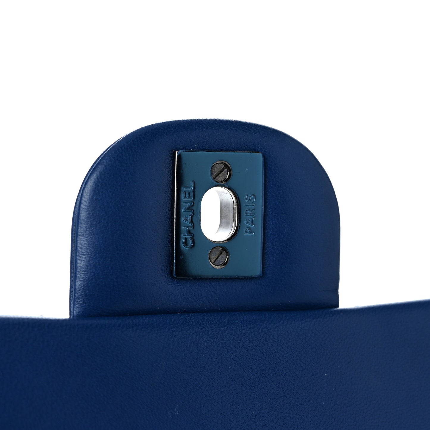 Lambskin Quilted Mini Rectangular Flap Blue