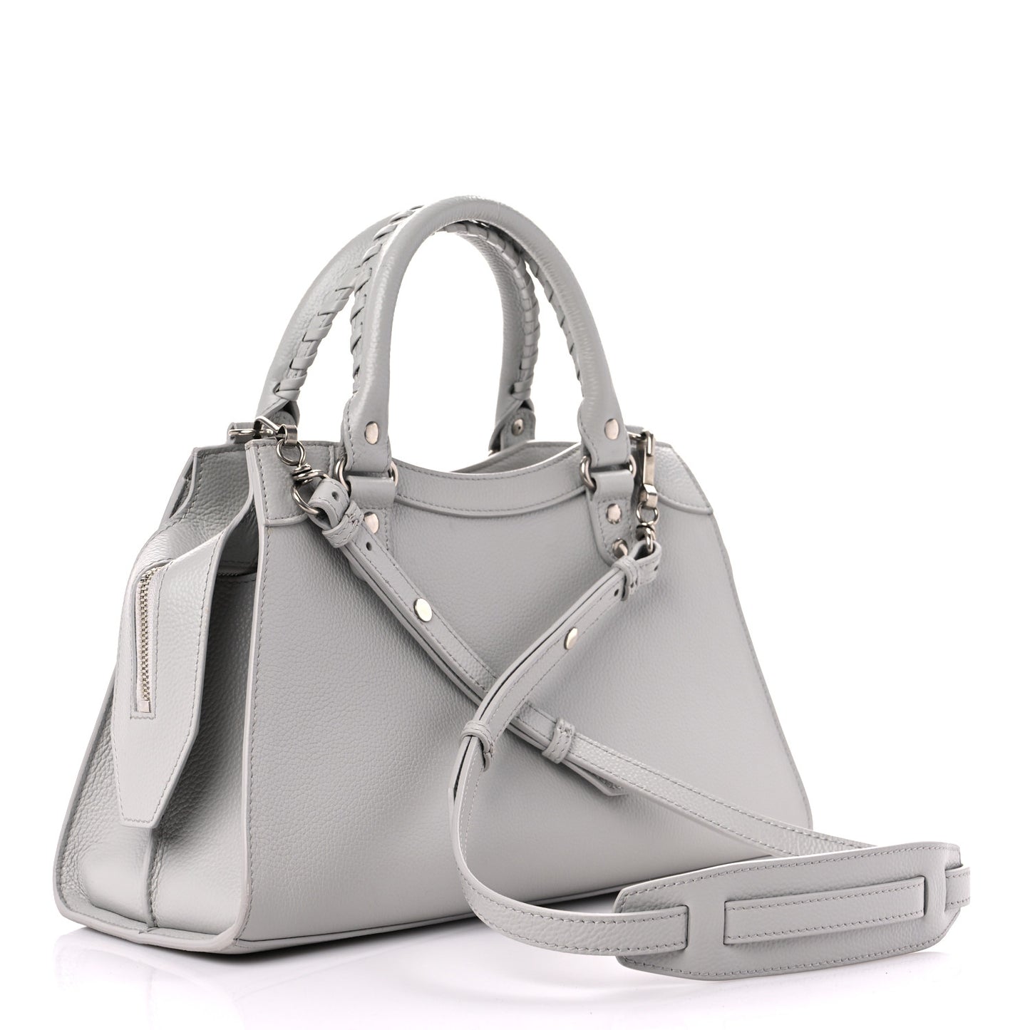 Grained Calfskin Neo Classic Silver Hardware S City Dove Grey
