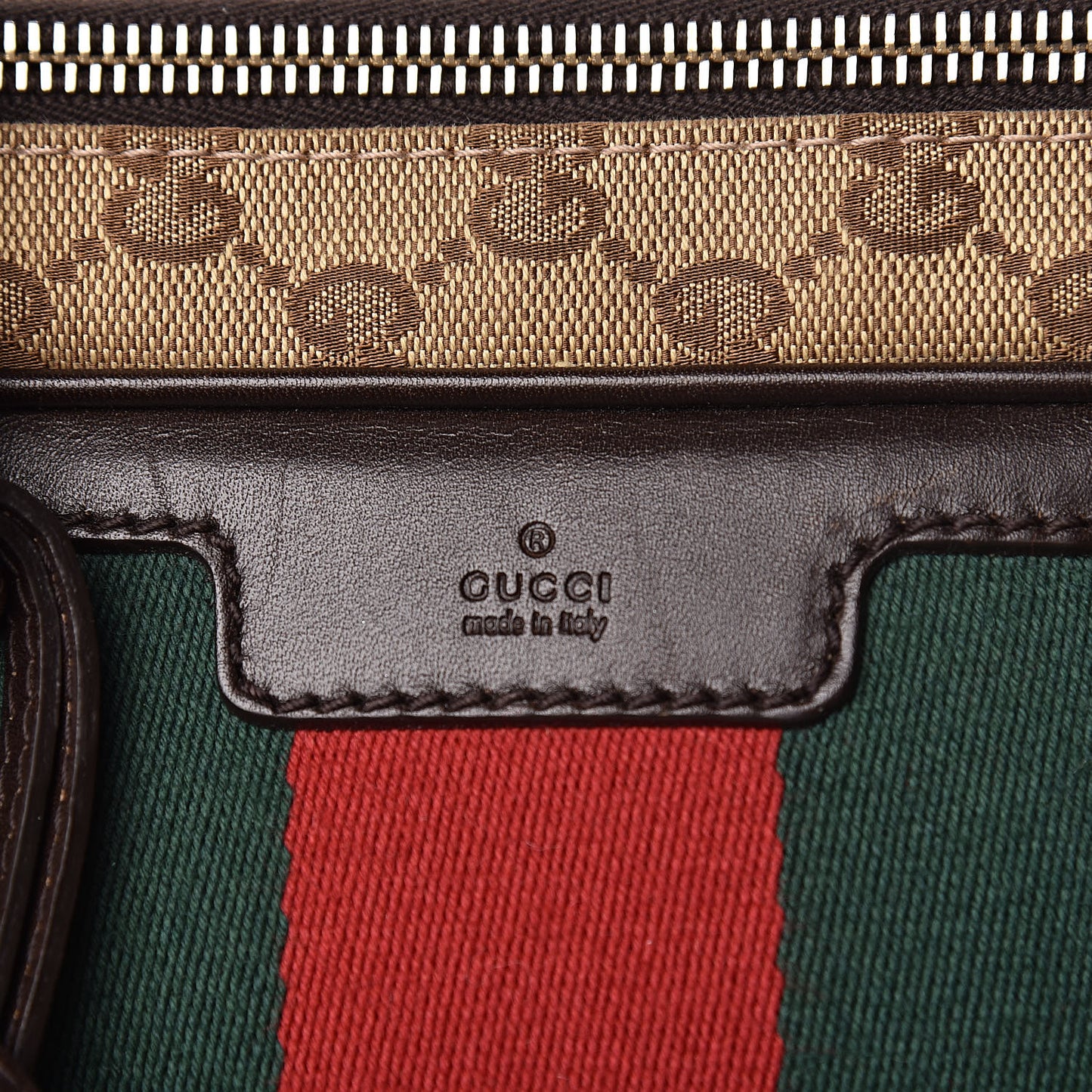 Monogram Web Briefcase Dark Brown