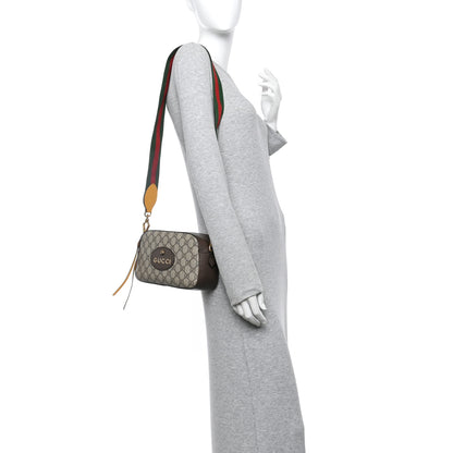 Gucci GG Supreme Monogram Web Neo Vintage Shoulder Bag Beige New Acero Crop 2 of 11