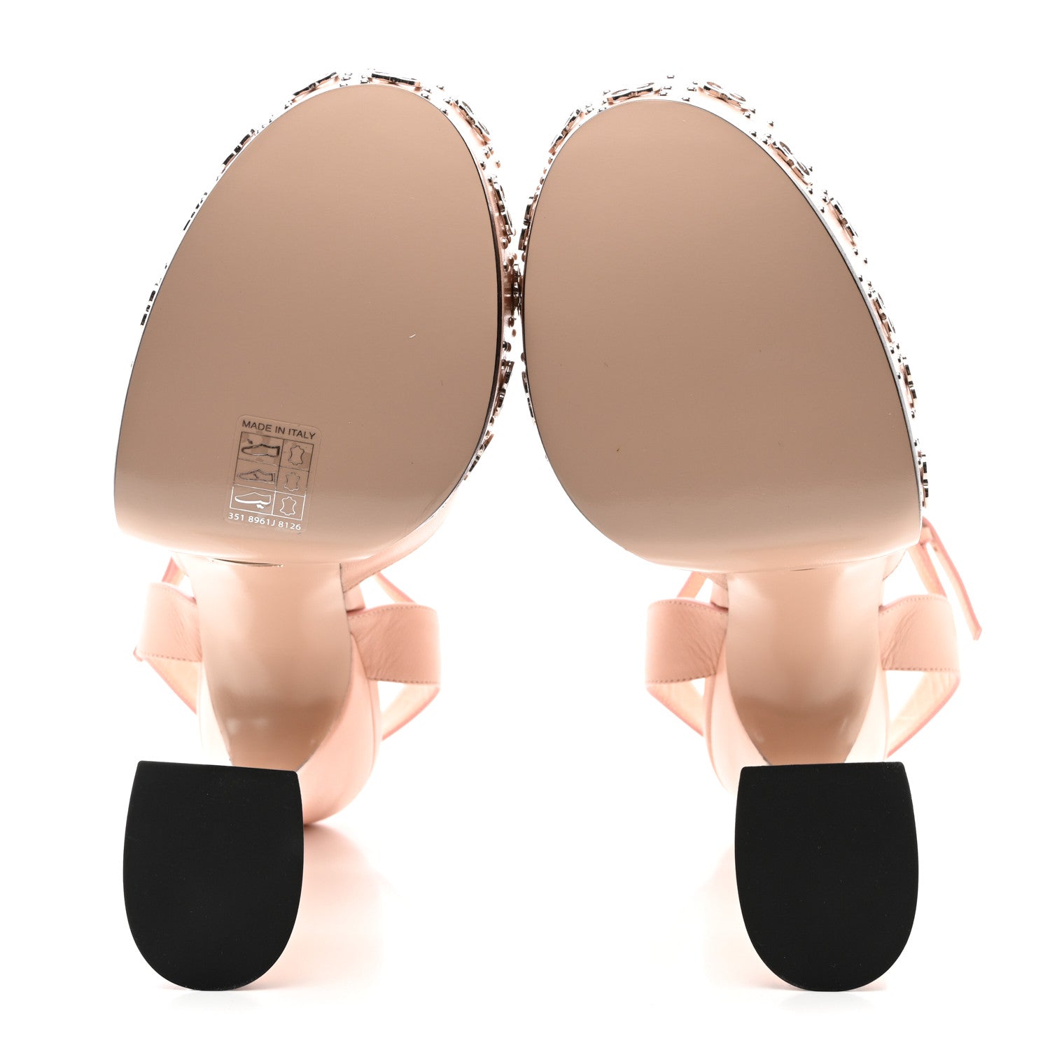 Gucci Malaga Kid Interlocking G Studs 155mm Platform Sandals 40 Perfect Pink 5 of 8