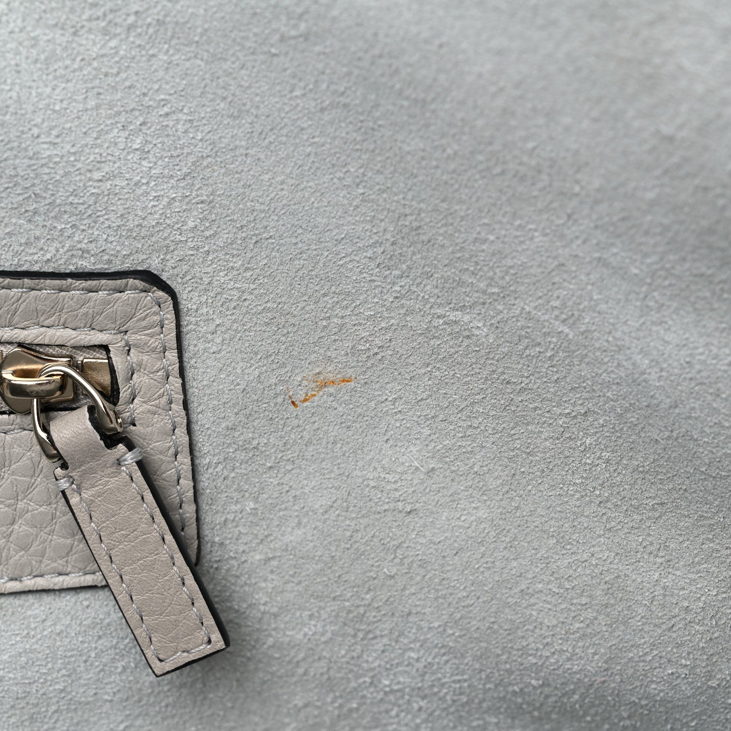 Valentino Garavani Grained Calfskin Rockstud Shoulder Tote Opal Grey 9 of 9