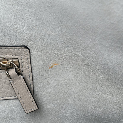 Valentino Garavani Grained Calfskin Rockstud Shoulder Tote Opal Grey 9 of 9