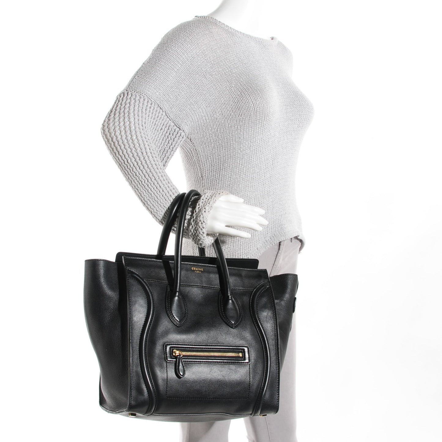 Smooth Calfskin Mini Luggage Black