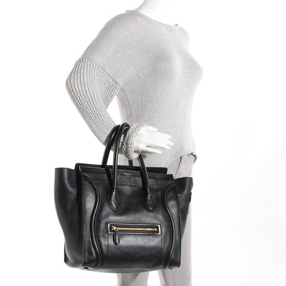 Celine Smooth Calfskin Mini Luggage Black 2 of 9