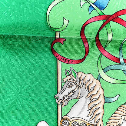 Hermes Silk Luna Park Scarf 90 Menthe Pistache 5 of 6