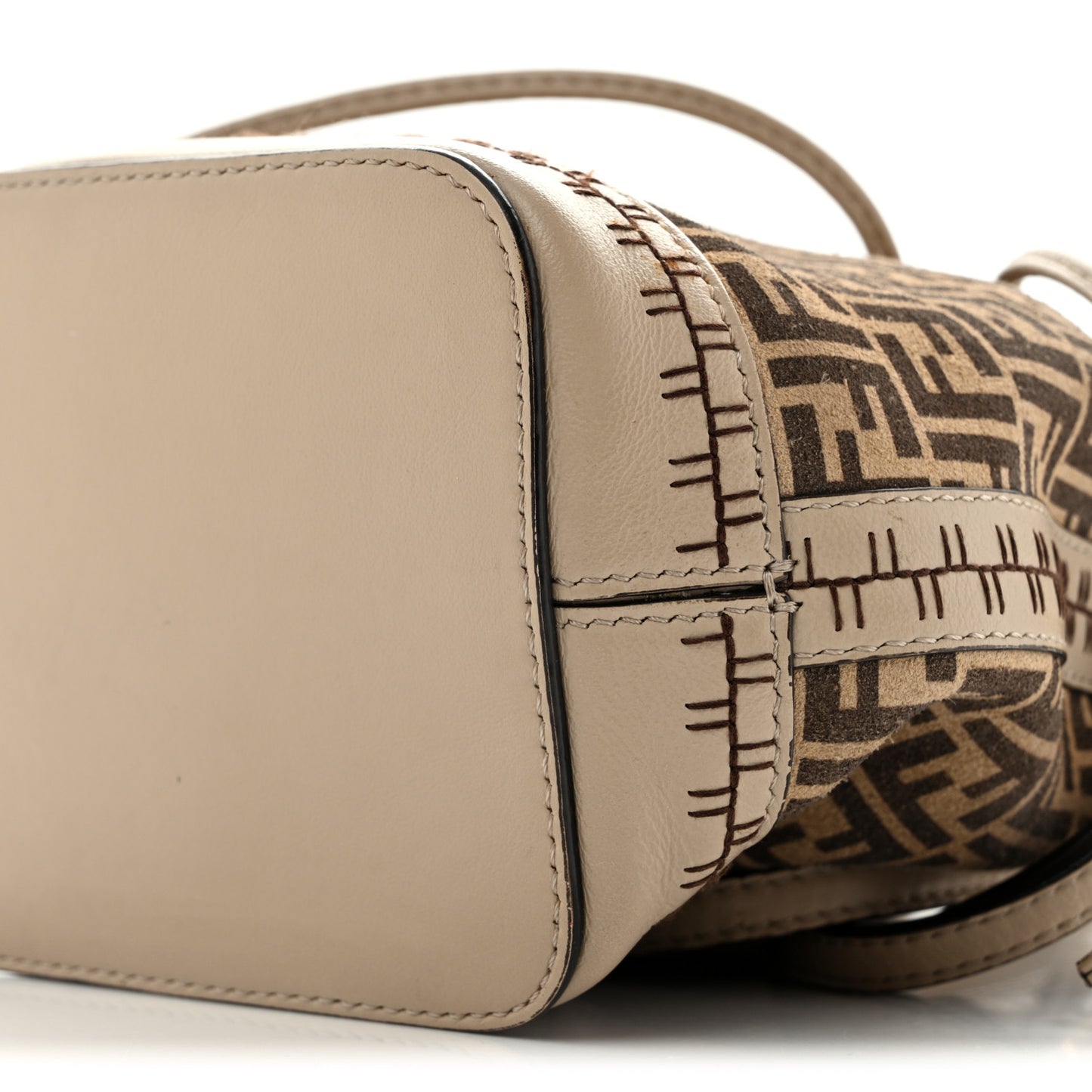 Suede Vitello Grace F is Fendi Micro FF Mini Mon Tresor Bucket Bag Nude Spring Maya