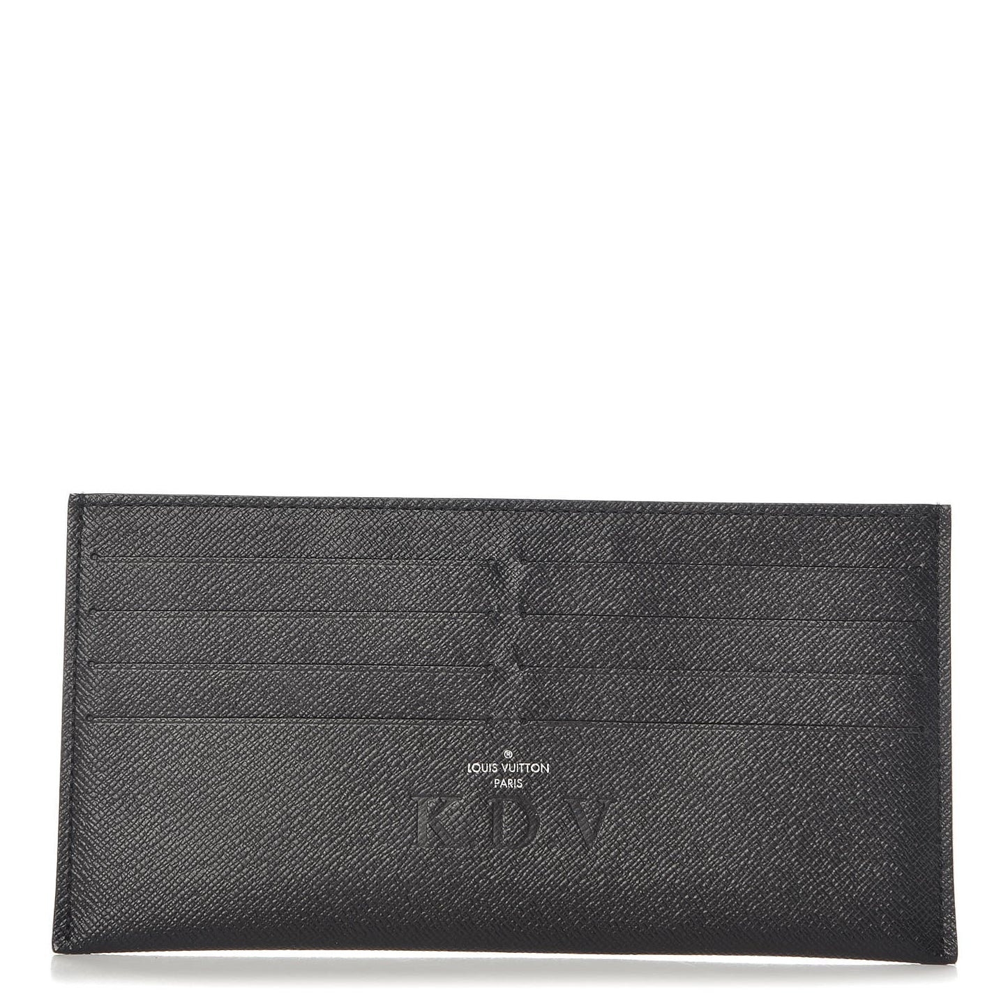 Calfskin Felicie Chain Wallet Card Holder Insert Black