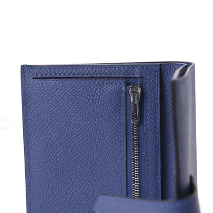 Hermes Epsom Bearn Compact Wallet Bleu Brighton 10 of 11