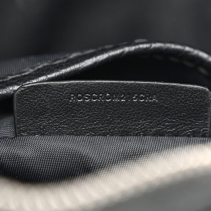 Burberry Pebbled Calfskin Logo Embossed Thornton Messenger Bag Black 9 of 15