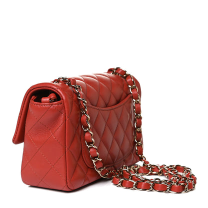 Chanel Lambskin Quilted Mini Rectangular Flap Brown 2 of 12
