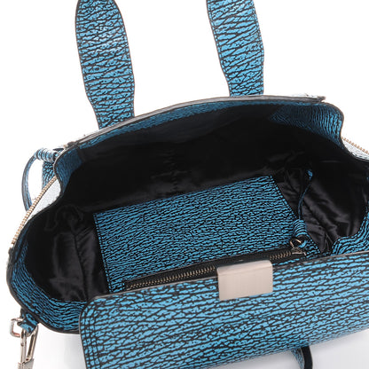 3.1 Phillip Lim 3.1 Textured Calfskin Mini Pashli Satchel Turquoise Black 6 of 8