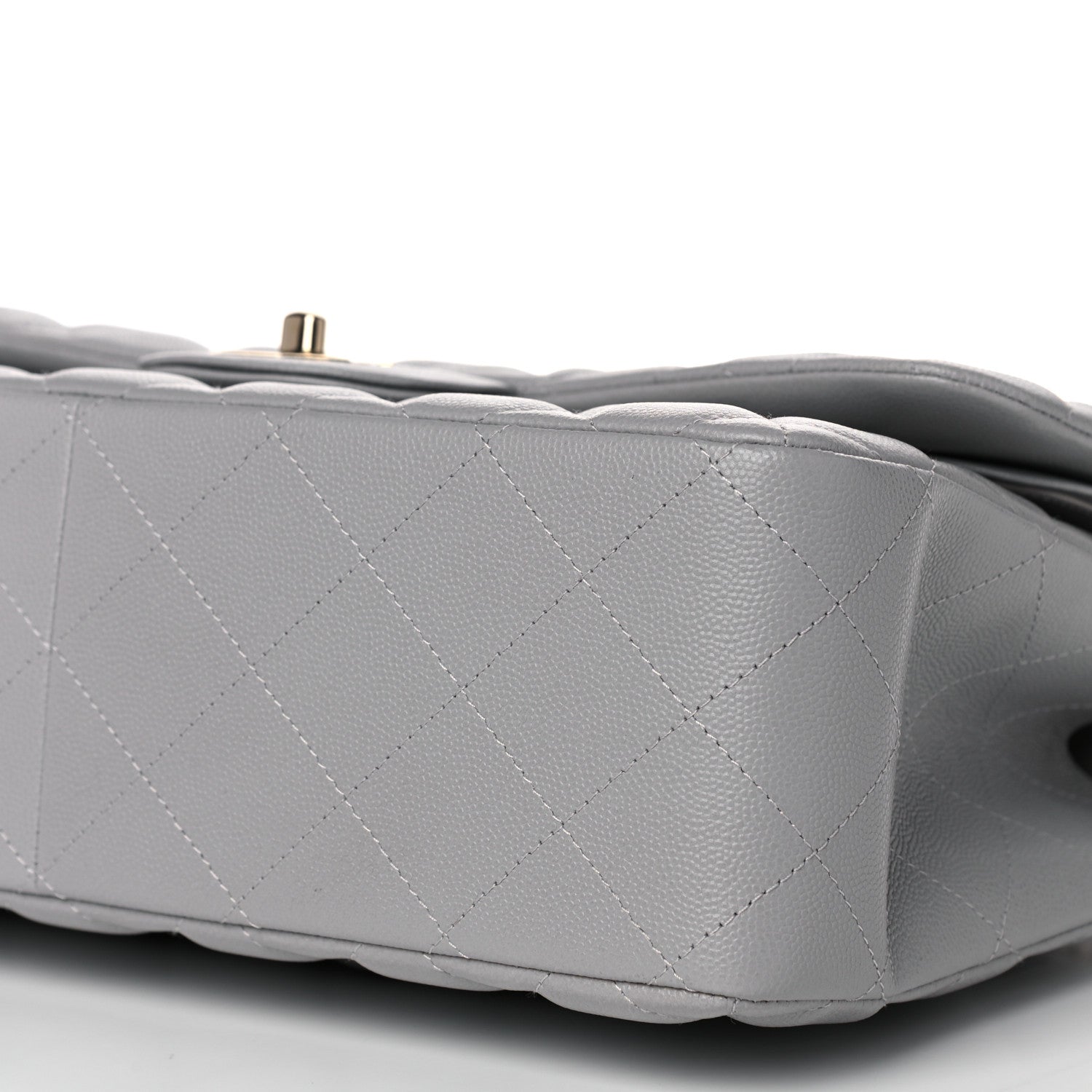 Chanel Caviar Quilted Jumbo Double Flap Grey 9 of 10