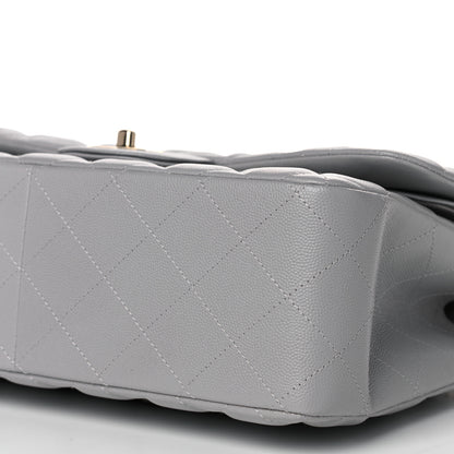Chanel Caviar Quilted Jumbo Double Flap Grey 9 of 10
