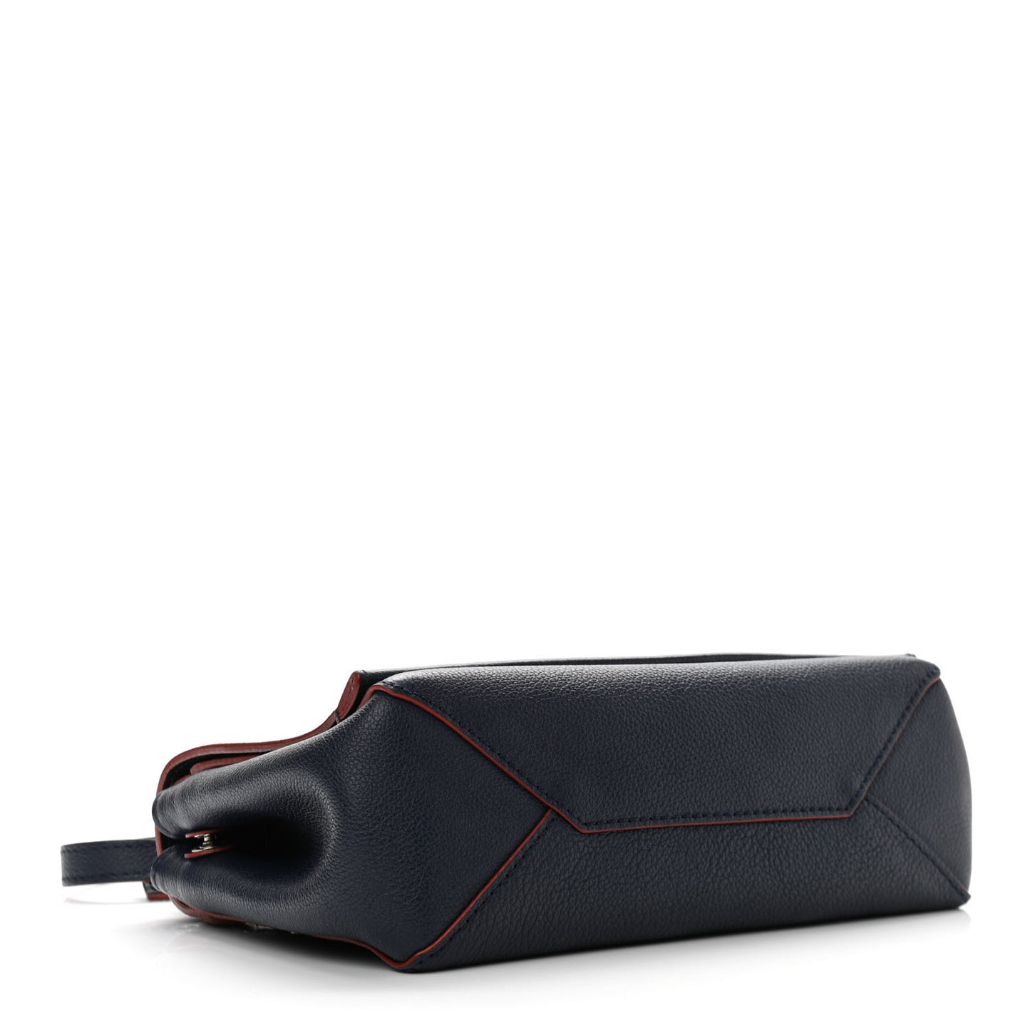 Calfskin Lockme II Chain Bag BB Marine Rouge