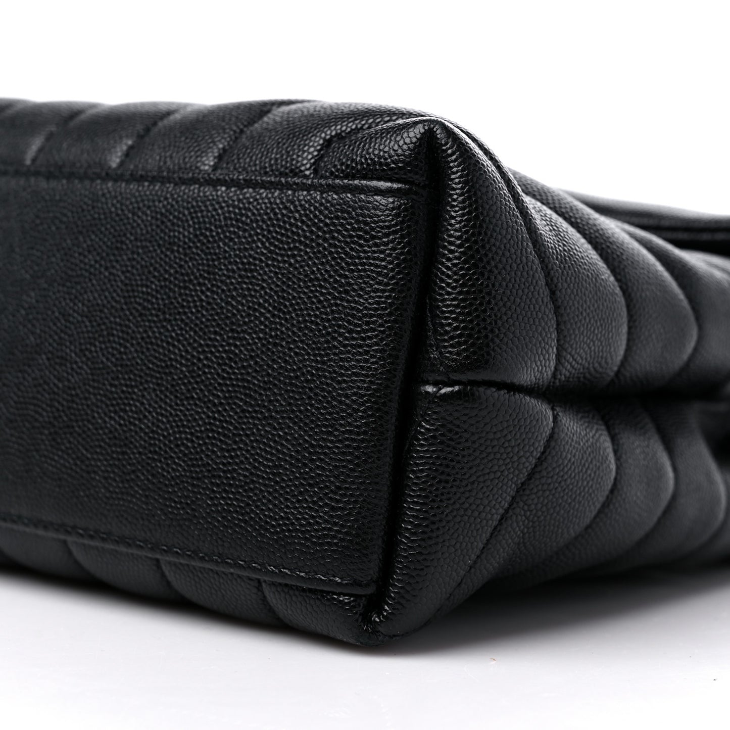 Grain de Poudre Calfskin Y Quilted Monogram Small Loulou Chain Satchel Black