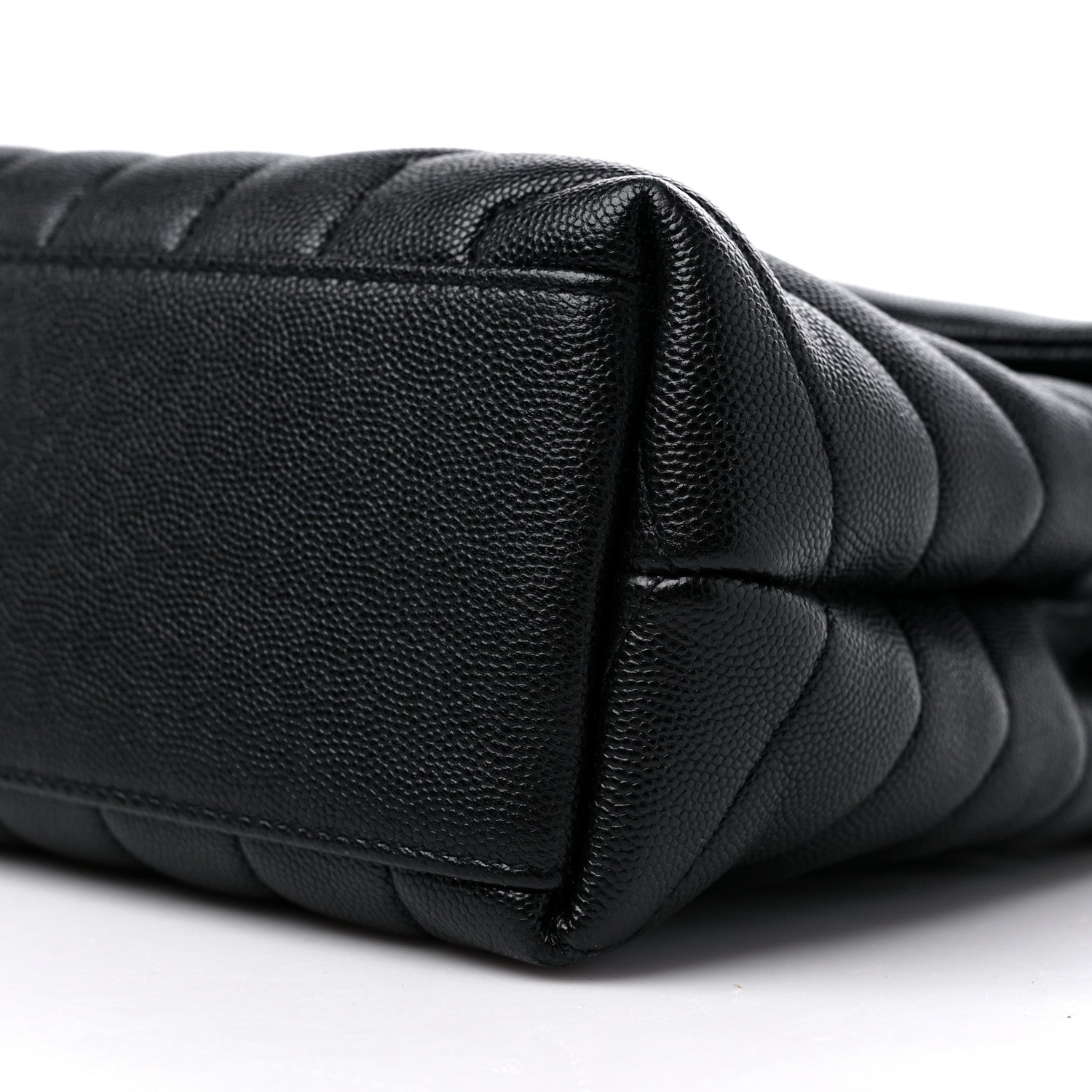 Saint Laurent Grain de Poudre Calfskin Y Quilted Monogram Small Loulou Chain Satchel Black 10 of 10