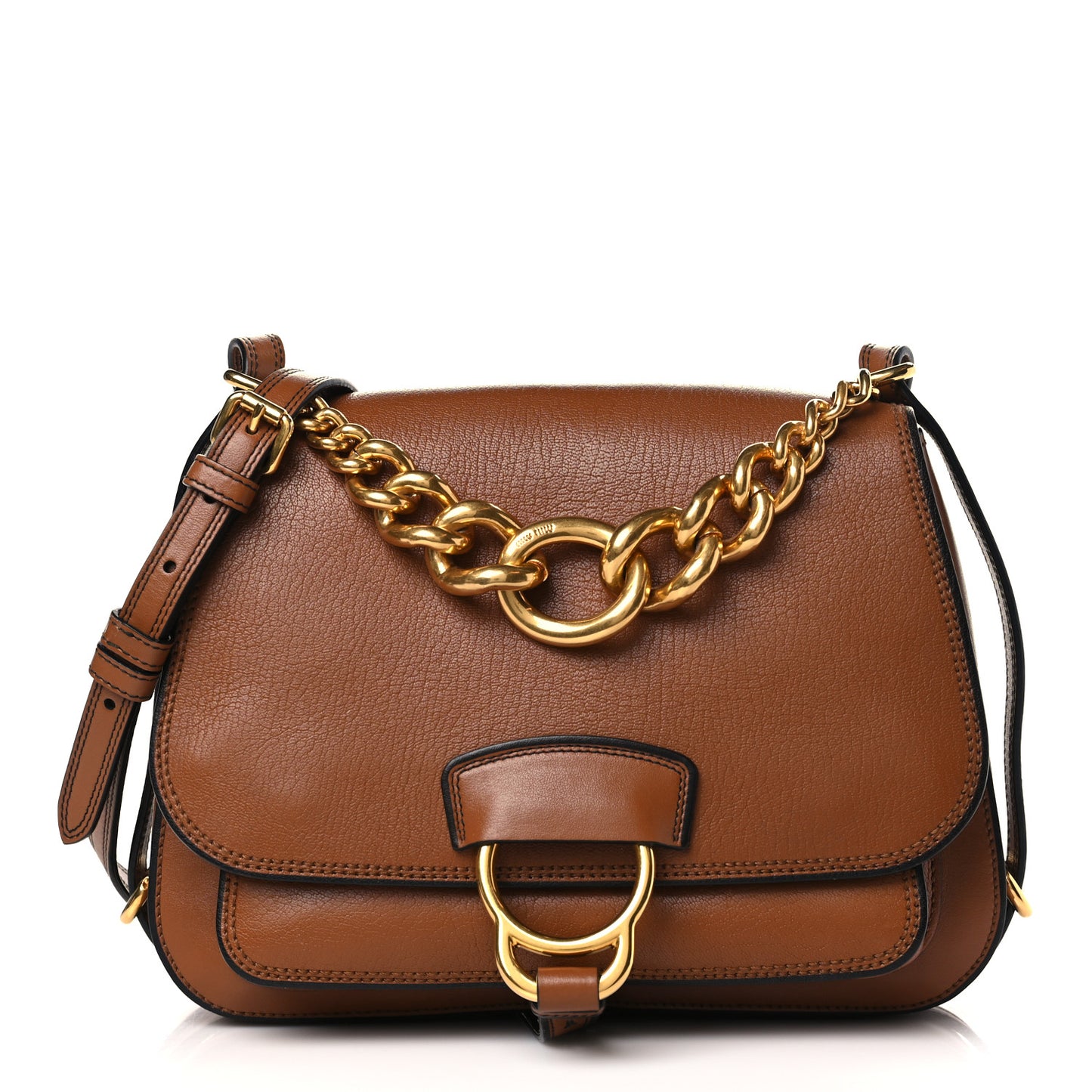 Goatskin Madras Dahlia Satchel Brandy