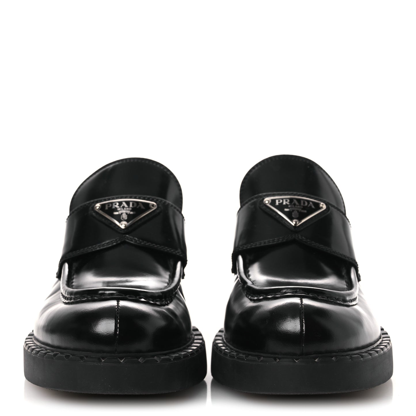 Vernice Triangle 50mm Loafers 39 Black