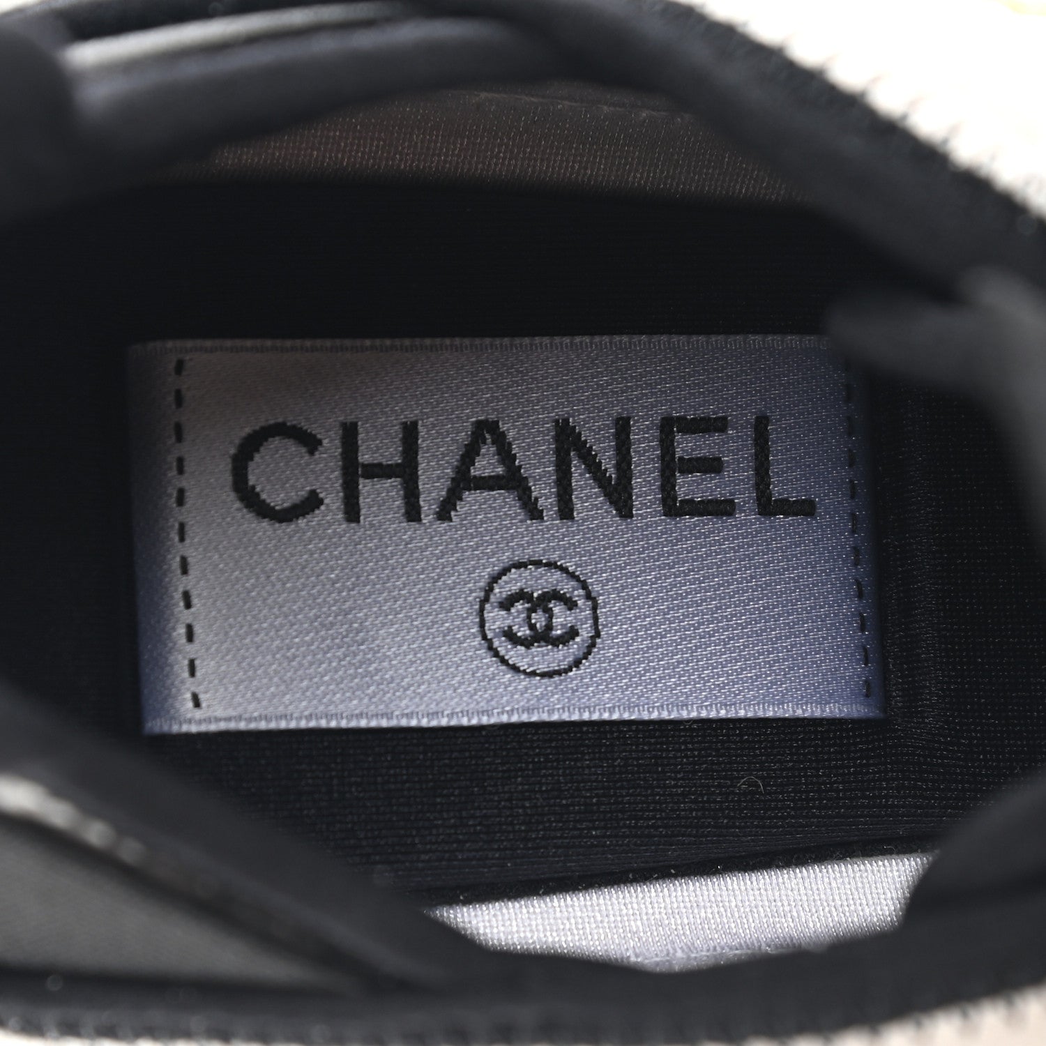 Chanel Fabric Suede Calfskin CC Sneakers 35.5 White Ivory 7 of 10