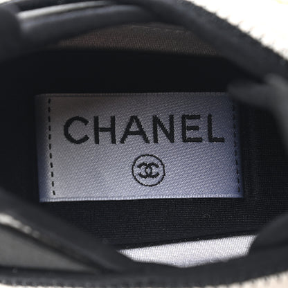 Chanel Fabric Suede Calfskin CC Sneakers 35.5 White Ivory 7 of 10