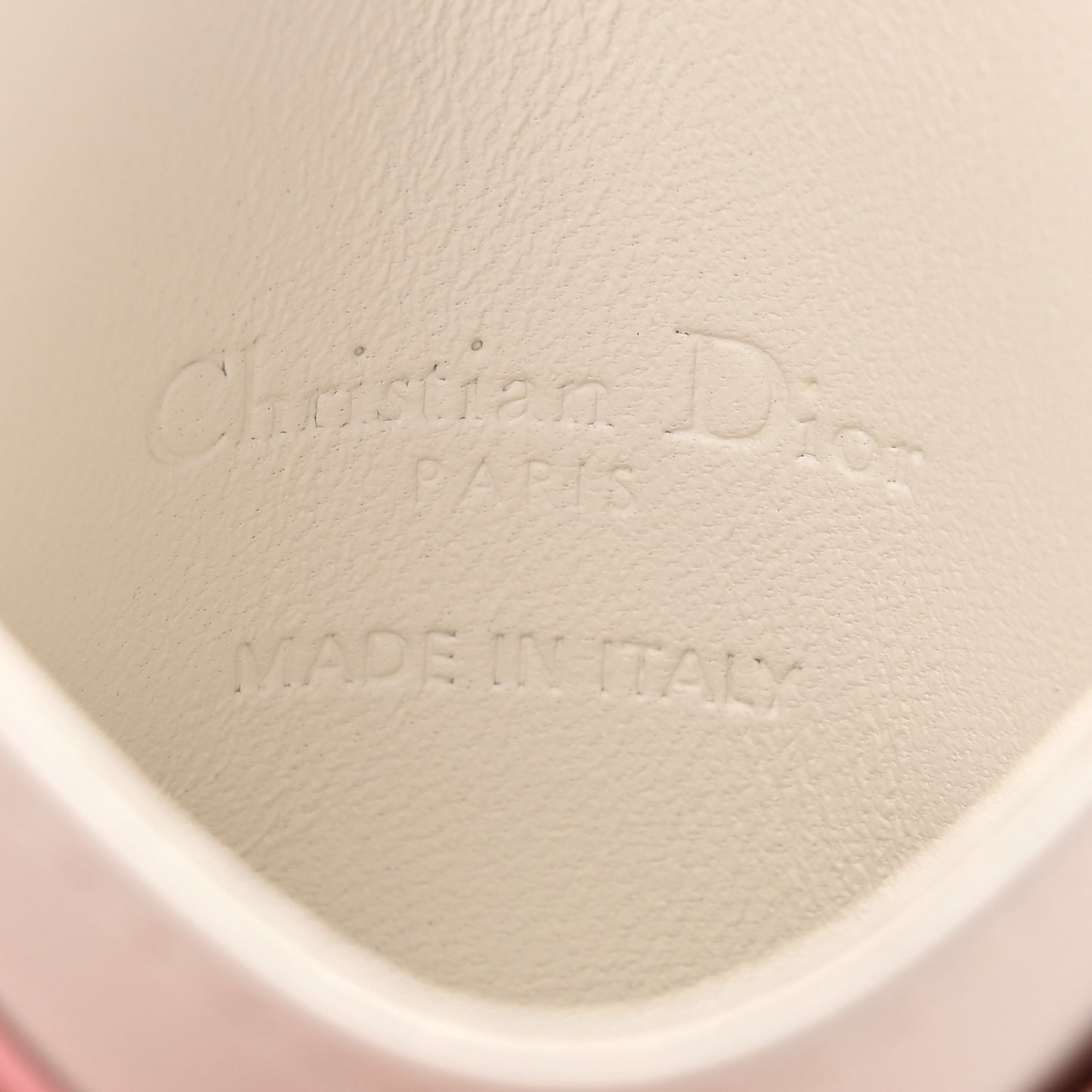 Lambskin Cannage Lady Dior Three-Tone Five-Slots Card Holder Powder Pink Melocoton Pink Latte