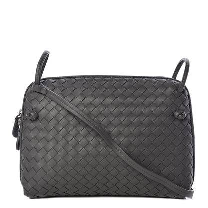 Bottega Veneta Nappa Intrecciato Pillow Crossbody Messenger Light Grey 1 of 11