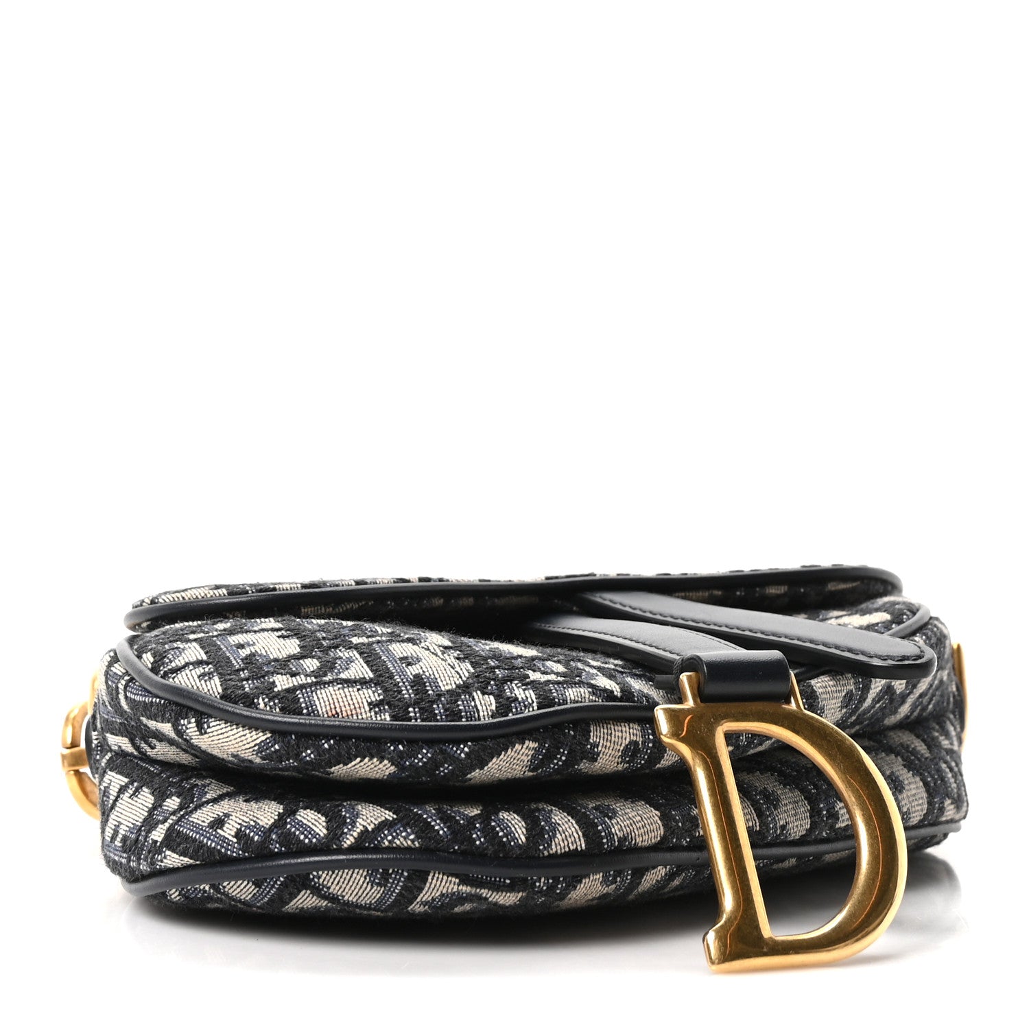 Christian Dior Oblique Mini Saddle Bag Blue 4 of 10