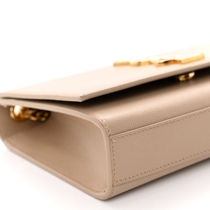 Saint Laurent Grain De Poudre Small Monogram Kate Satchel Dark Beige 8 of 10