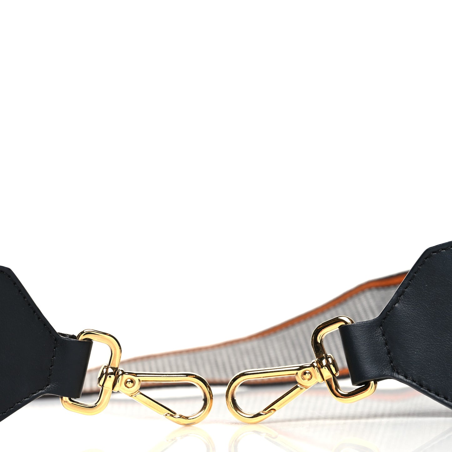 Cannete Ribbon Poly Vitello Century Logo Adjustable Strap You White Brandy Black
