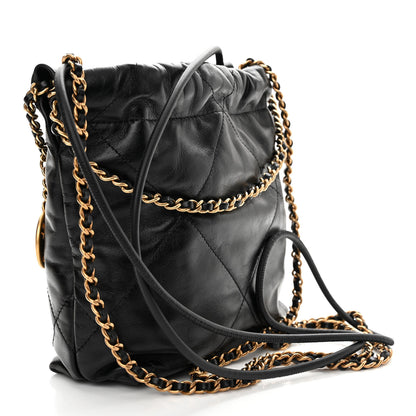 Chanel Shiny Calfskin Quilted Mini Chanel 22 Black 3 of 10