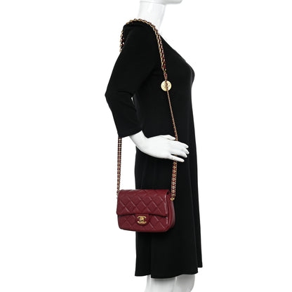 Chanel Caviar Quilted Mini Chain Soul Flap Burgundy 2 of 11