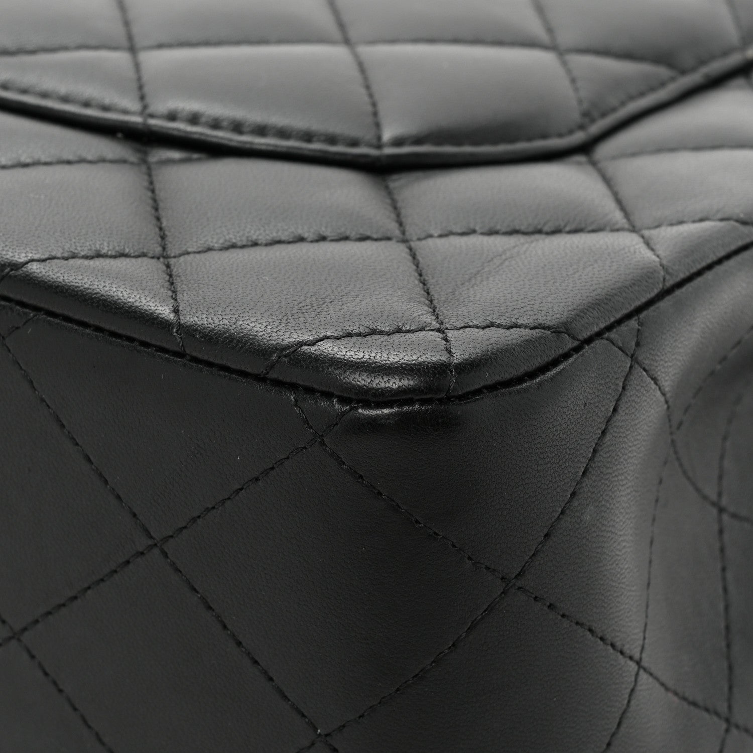 Chanel Lambskin Quilted Jumbo Double Flap Black 19 of 21