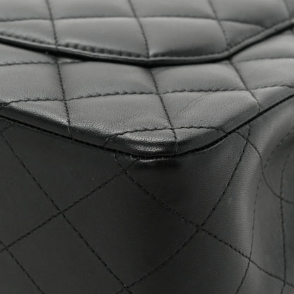 Chanel Lambskin Quilted Jumbo Double Flap Black 19 of 21