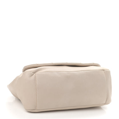 Chanel Lambskin Contrast Stitch Surpique Accordion Flap Beige 4 of 10