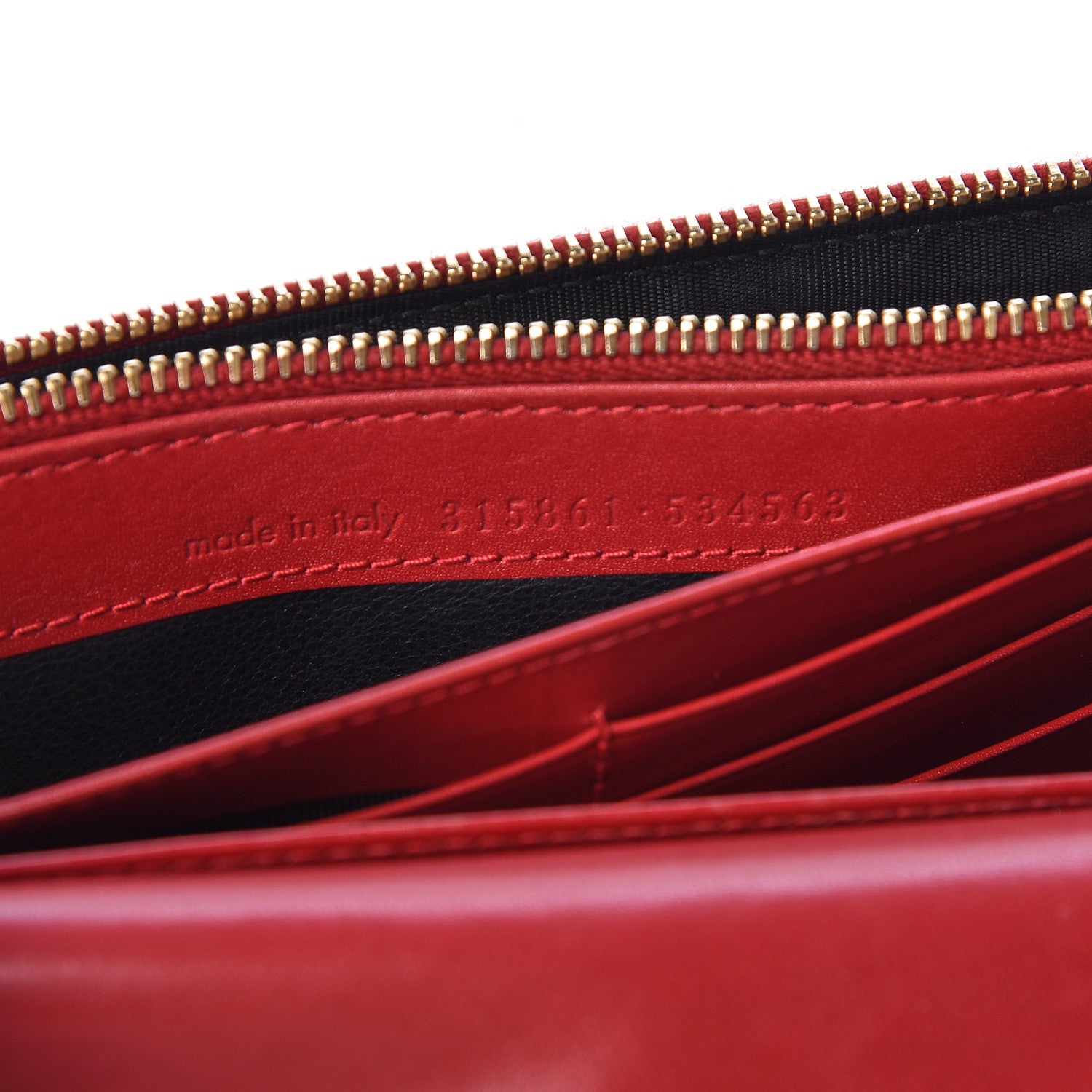 Saint Laurent Calfskin Classic Large Marquage Flap Wallet Red 7 of 7