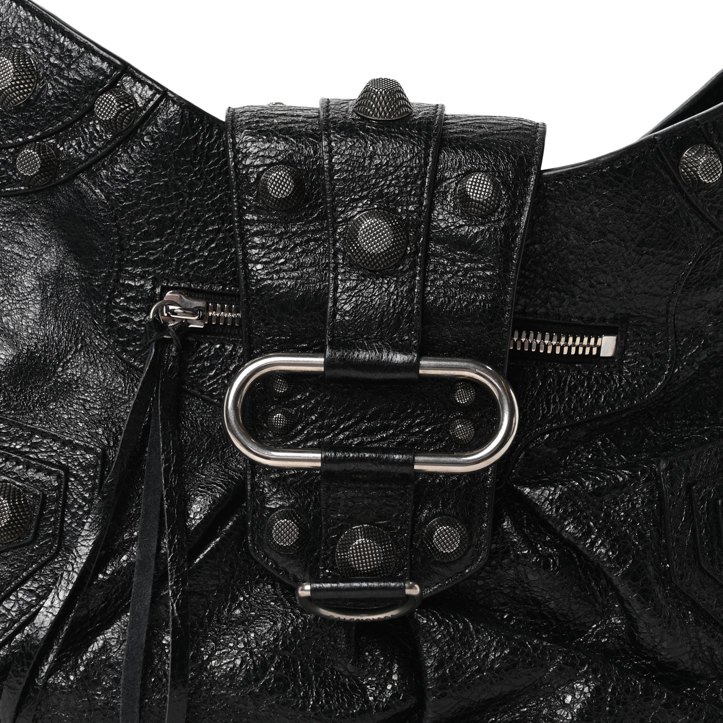 Agneau Arena Medium Le Cagole Shoulder Bag Black