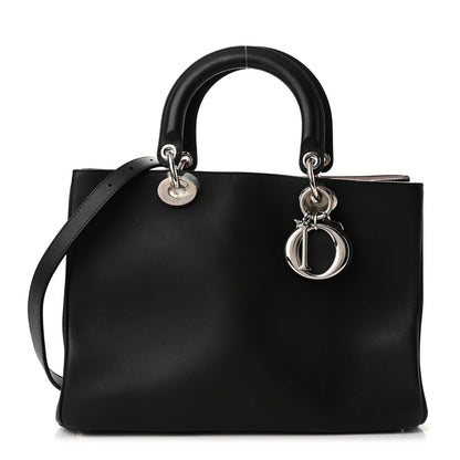 Christian Dior Smooth Calfskin Medium Diorissimo Tote Black Rose Poudre 1 of 10