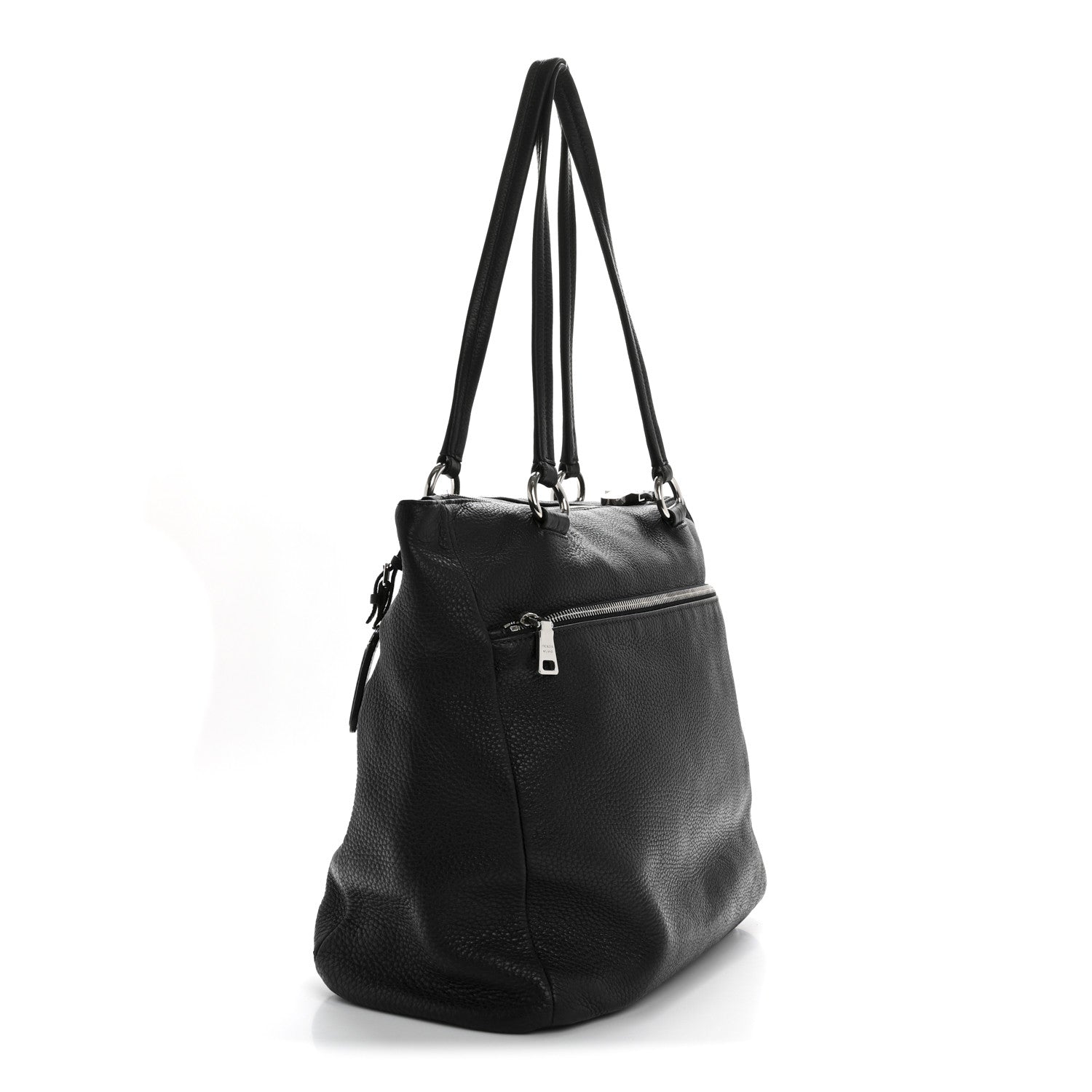 Prada Vitello Daino Shopping Tote Black 3 of 17