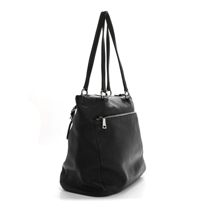 Prada Vitello Daino Shopping Tote Black 3 of 17