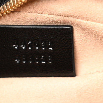 Gucci Monogram Matelasse Diagonal Small GG Marmont Chain Shoulder Bag Beige Black 7 of 11
