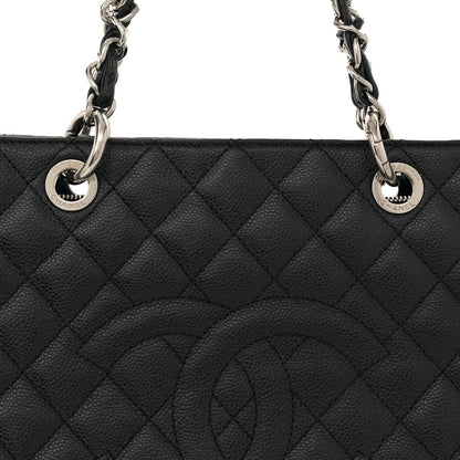 Chanel Caviar Quilted Grand Shopping Tote GST Black 8 of 13