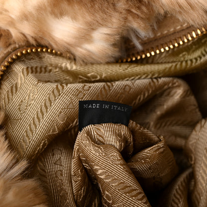 Prada Denim Eco Lapin Logo Tote Avio Cipria 6 of 11