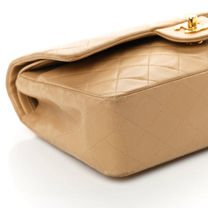 Chanel Lambskin Quilted Medium Double Flap Beige 10 of 14