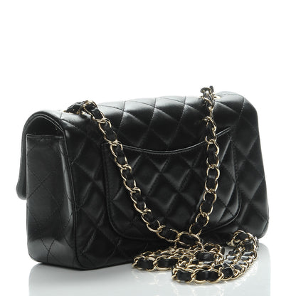 Chanel Lambskin Quilted Mini Rectangular Flap Black 3 of 8